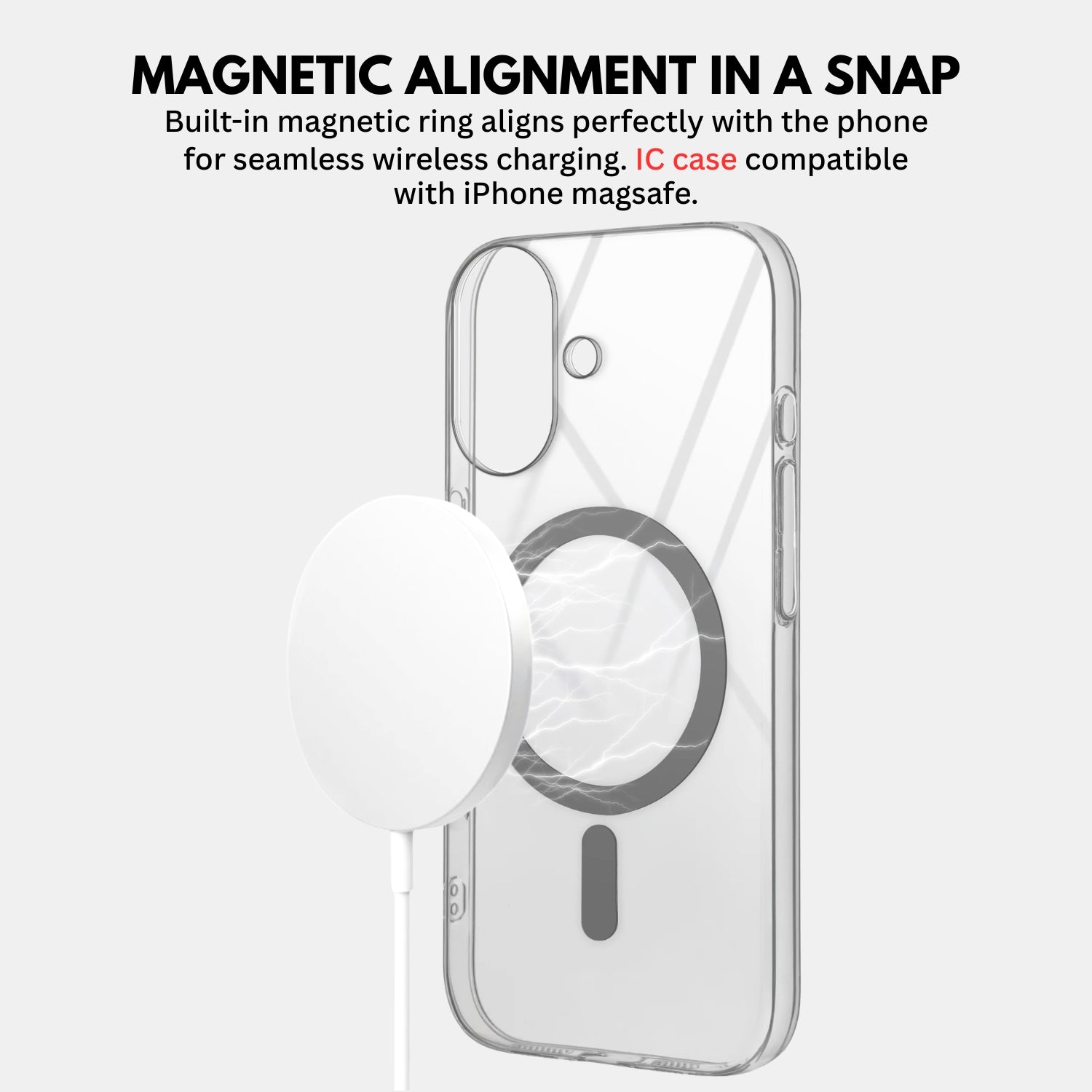 IPHONE 16  IC CASE TRANSPARENT