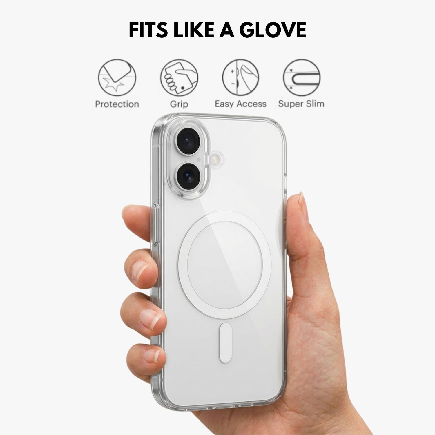 IPHONE 16  IC CASE TRANSPARENT